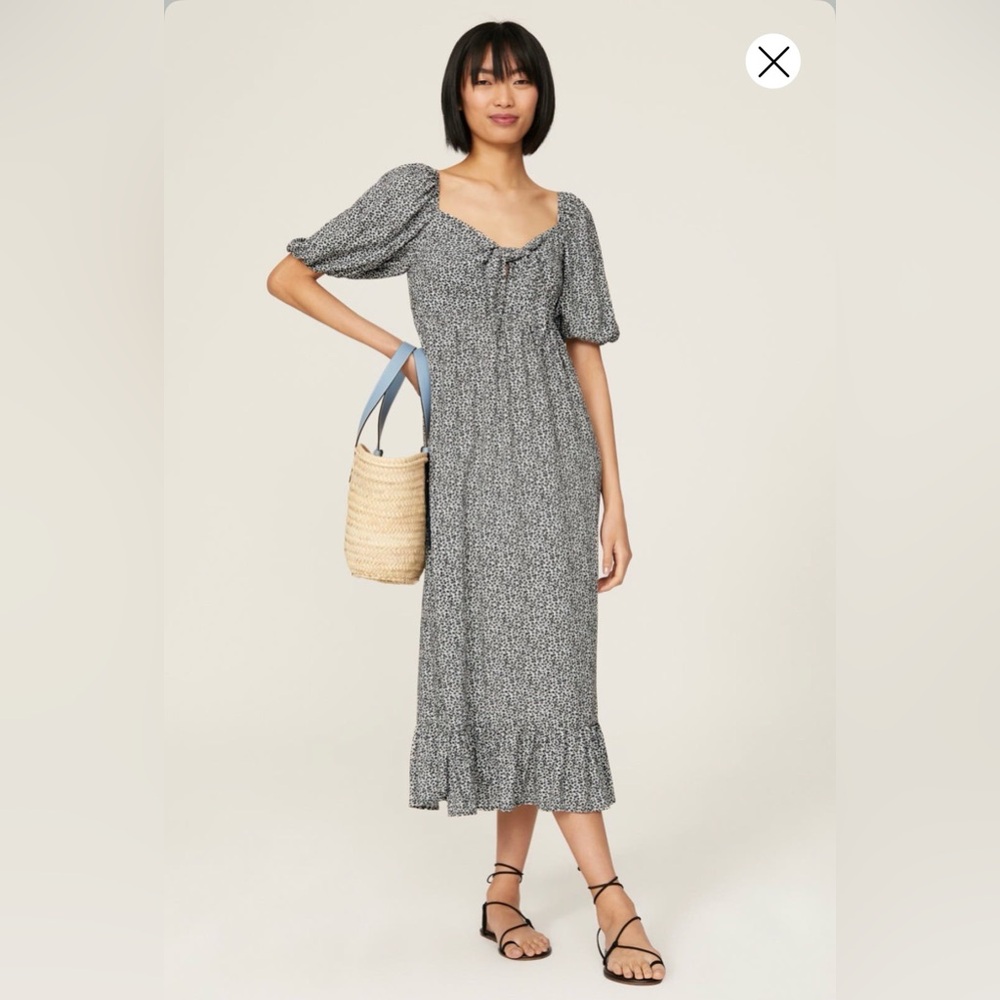 Slate & Willow Ditsy Floral Tie Front Dress